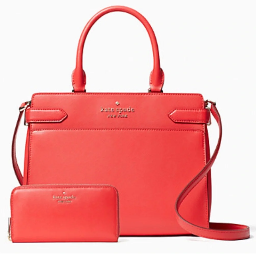 Kate Spade Staci Medium Satchel Red